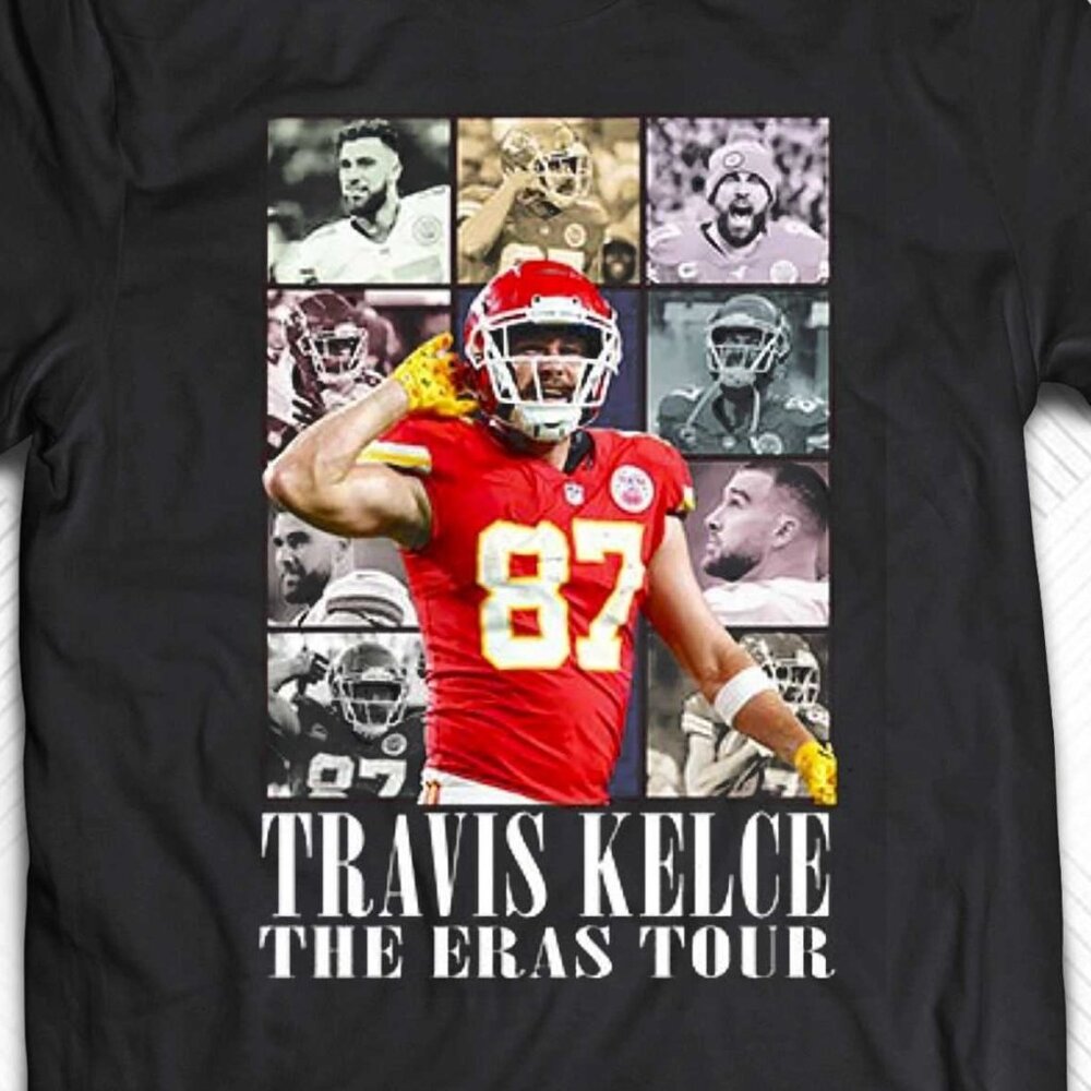 Travis Kelce The Eras Tour Vintage Style Football Fan Gift Music T-Shirt 89 - Picture 2 of 5